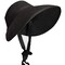 Vintage Old Fashioned Bonnet - Black Colonial Pioneer Prairie Felt Sun Hat Costume Bonnets for Women and Children